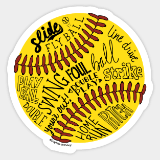 Softball Words © GraphicLoveShop Sticker